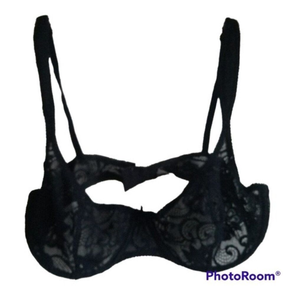 Lilyette Black Lace Bra Size 36 C with Underwire